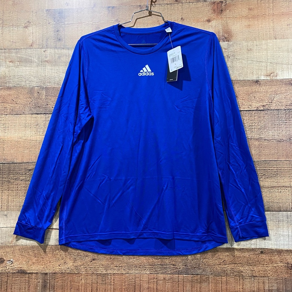 New With Tags Adidas “The Creator” Long Sleeve Mens Tee Royal Blue